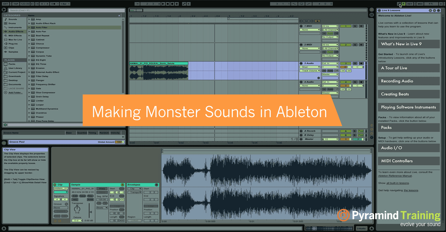 Creating monster sounds in Alton with expertise in music production online free.