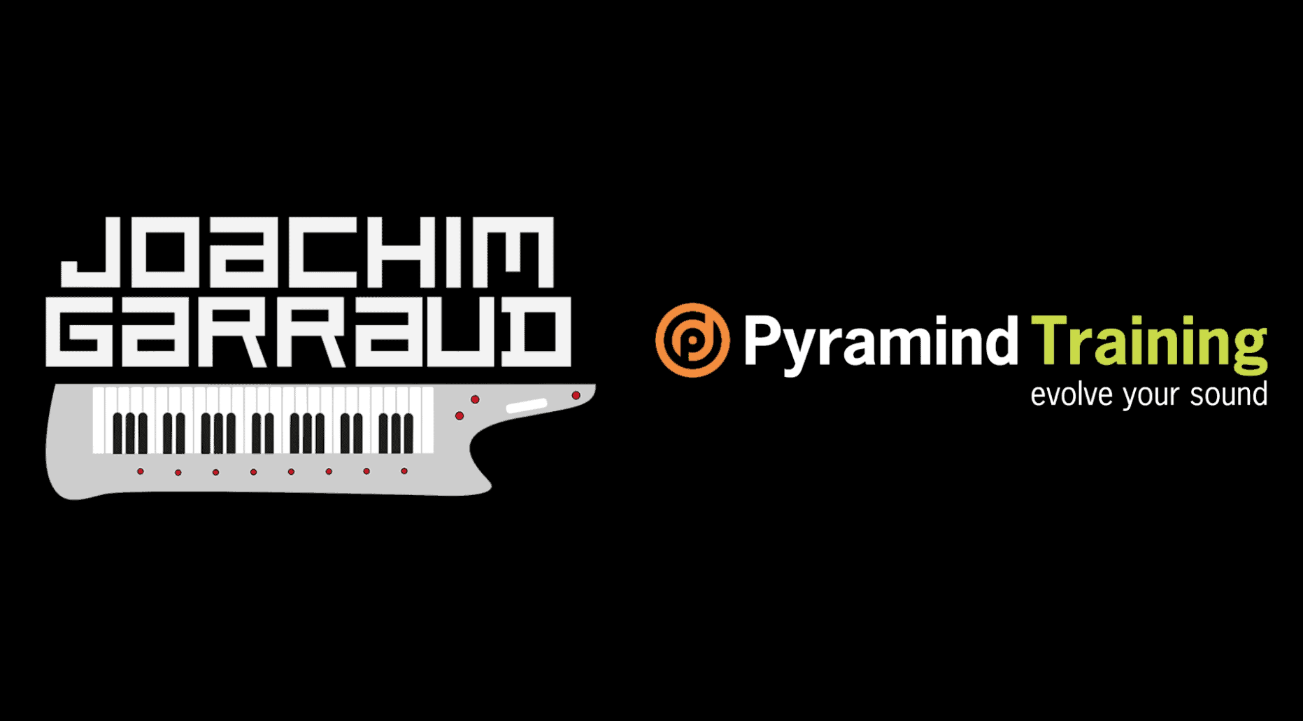 Joachim Garaud's pyramid training logo featuring black background.