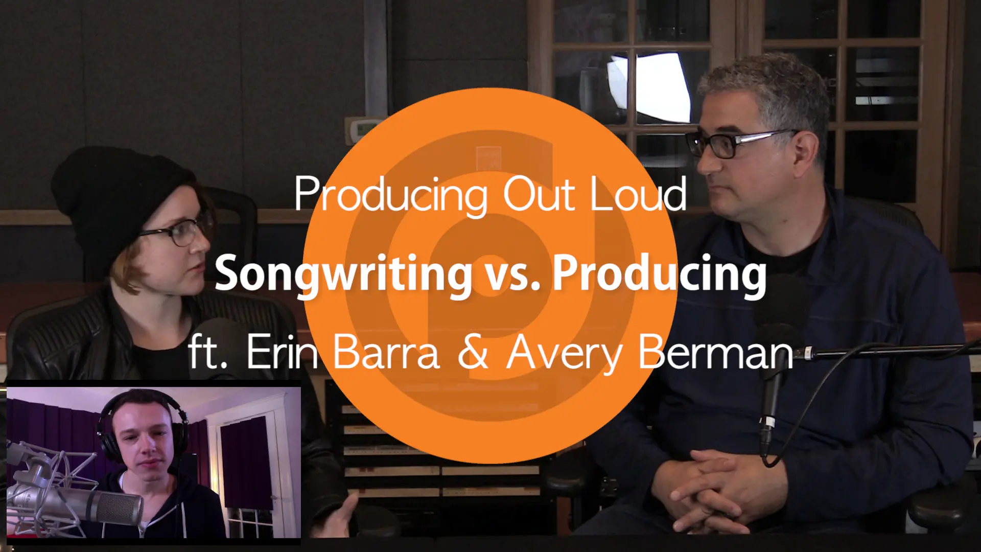 Two music producers in a recording studio, beatmaking and discussing the art of songwriting vs producing out loud.