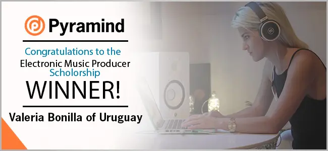 Valeria bonilla of Uruguay is the winner of the music producer program scholarship.