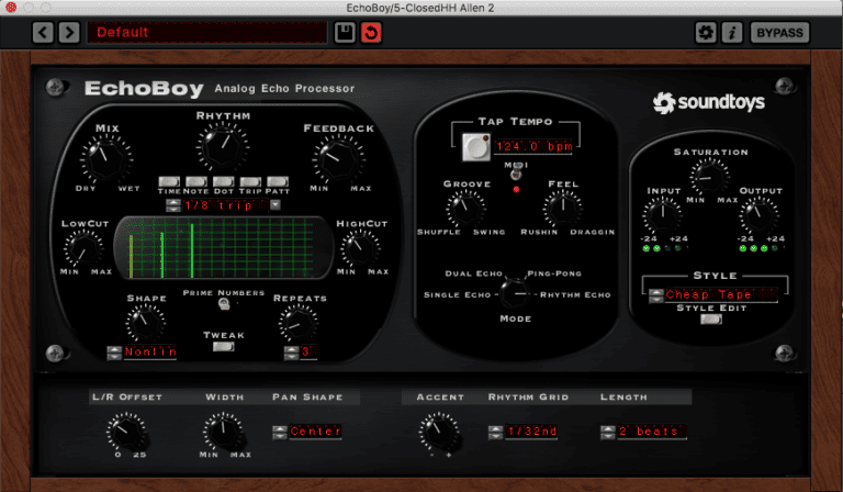 A screen shot of the ethylbay music producer program.