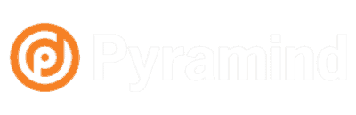 Pyramidmind logo on an orange background, representing a music production program.