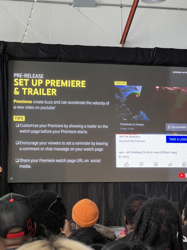 Setting up premiere & trailers for YouTube videos